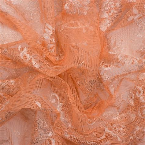 Soft Peach Chantilly Lace Image