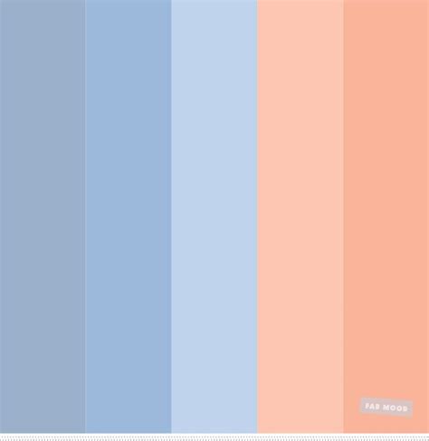 Soft Peach and Sky Blue Color Palette