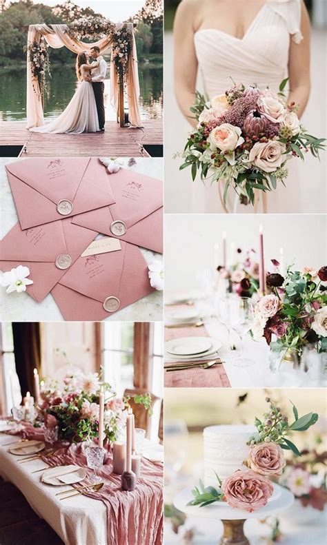 Soft romance dusty rose color palette