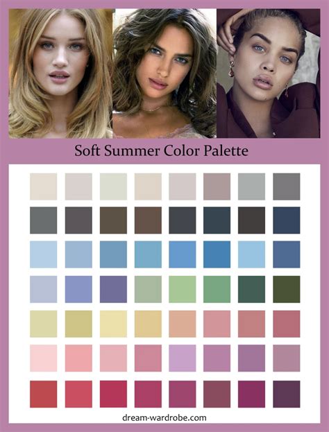 Soft Summer Color Palette Highlights