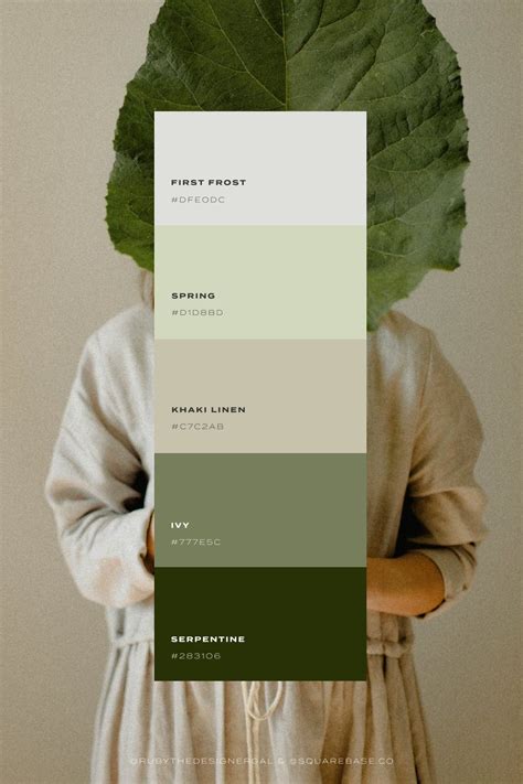 Soothing green and brown color schemes for web design