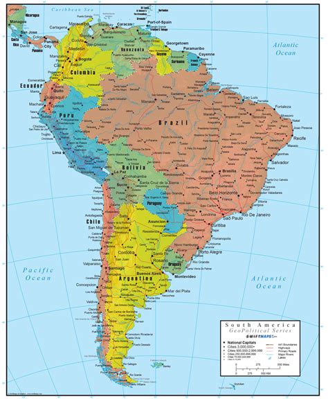 South America continent map