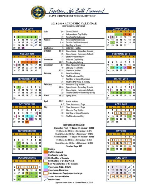 Southlake ISD Calendar Image 1