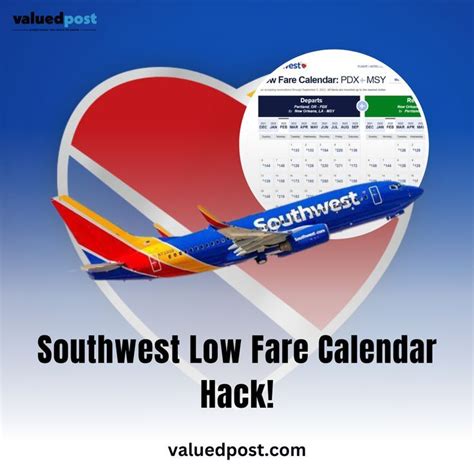 Southwest Airlines Low Fare Calendar