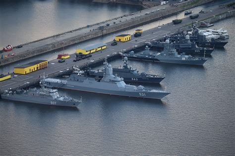 A photograph of Soviet Baltic Fleet ships conducting amphibious operations