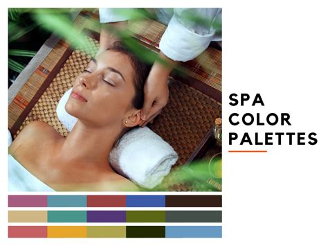 Calming spa color palette