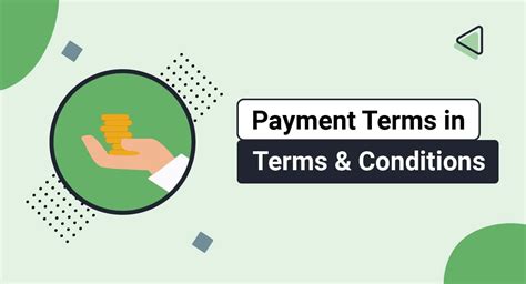 Specifying the payment terms and conditions