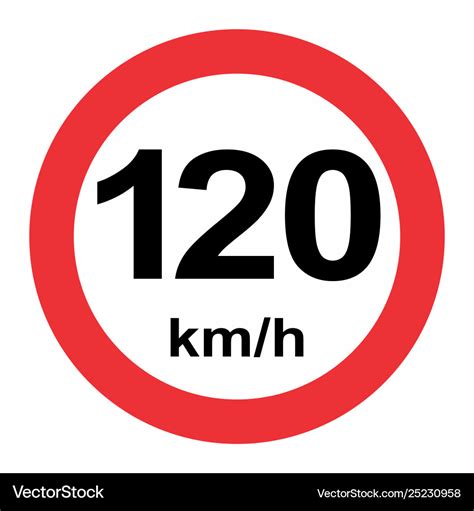 Speed limit sign displaying 120 km/h