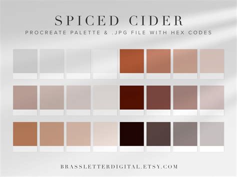 Spiced cider color palette