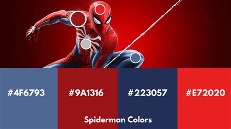 Spiderman Color Palettes