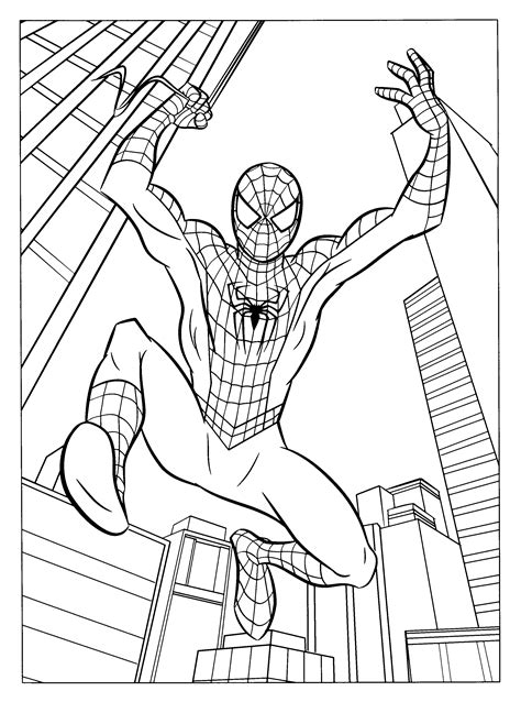 Description of Spiderman Coloring Pages