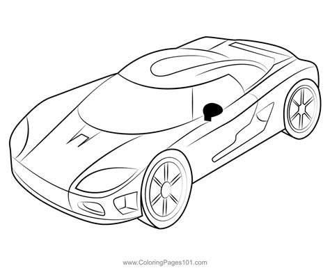 Sports car coloring page