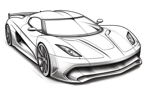 Sports car coloring page