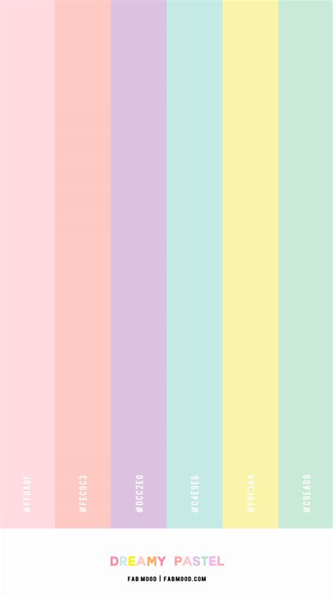 Soft pastel colors for spring designs