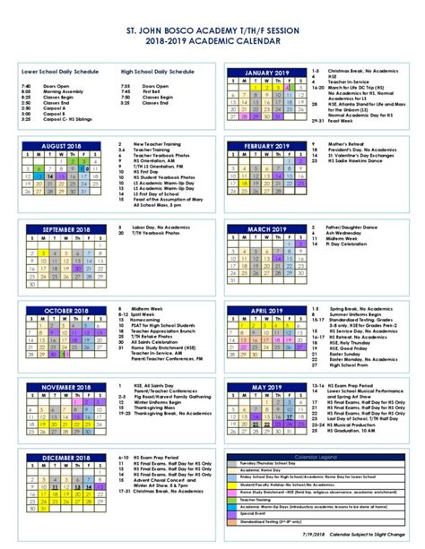 St Johns University Calendar Image 1