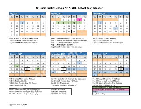 St Lucie County Schools Calendar