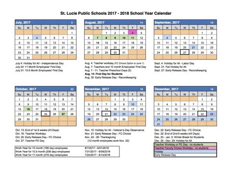 St Lucie County Schools Holidays