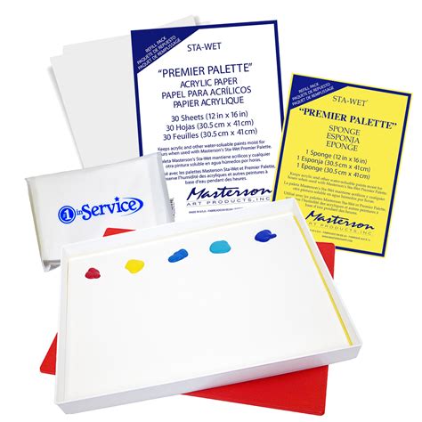 Sta-Wet Palette Sponge Refill with Acrylic Paints