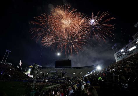 Fireworks display at the Stadium of Fire celebration