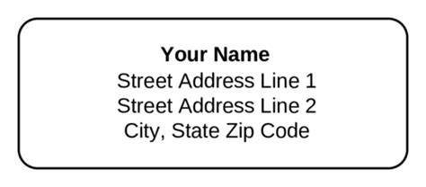 Standard Address Labels