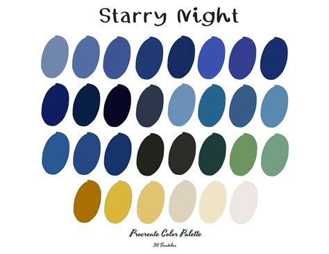 Starry Night Color Palette