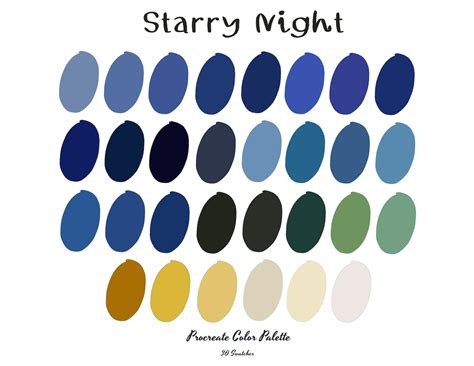 Starry Night Color Palette Variation