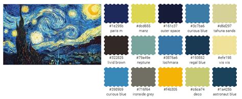 Starry Night Color Palette