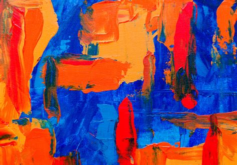 Statement Piece Art Blue Orange