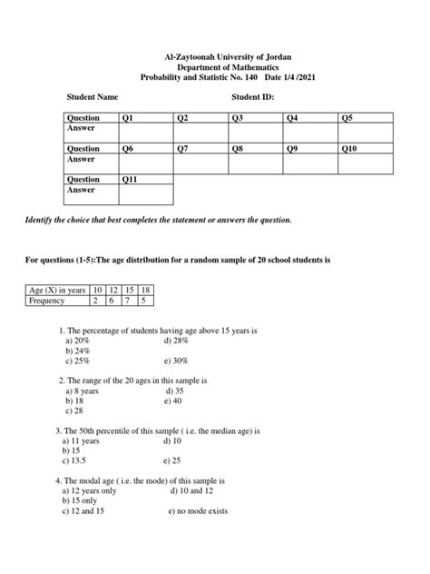 Statistical Data