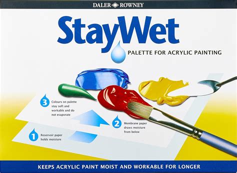 A close-up of a stay wet palette in use