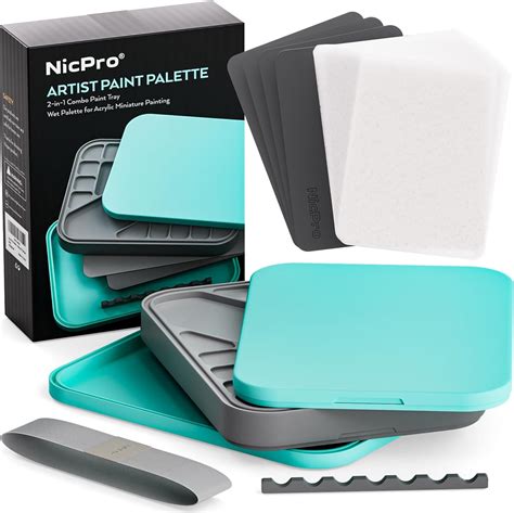 A stay wet palette with a built-in brush holder