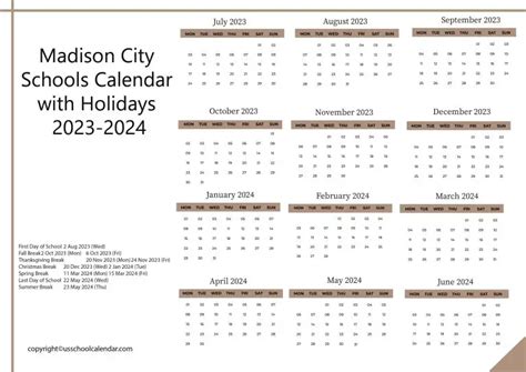 Staying Connected with Madison City Schools Calendar