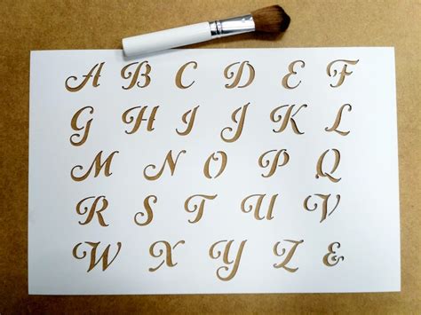 Stencil letters used in crafting