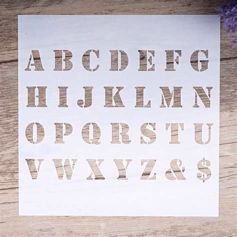 Stencil letters used in DIY projects