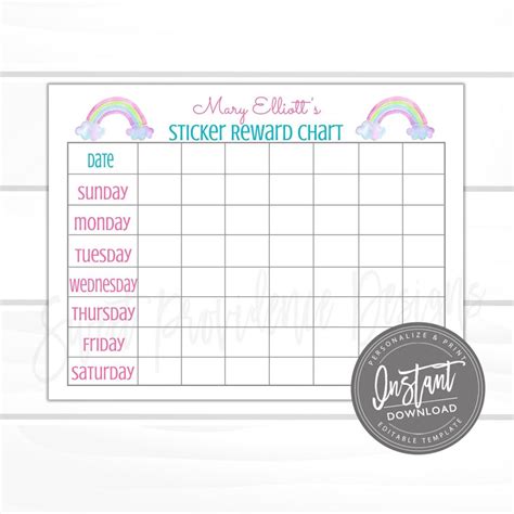 Sticker Chart Designs