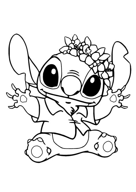 Stitch coloring pages for children