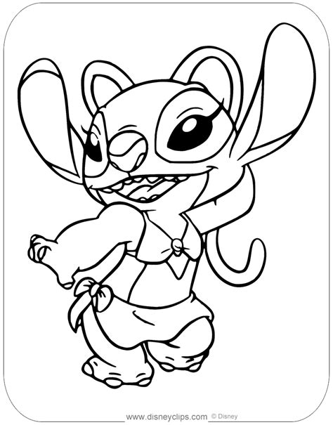 Stitch coloring pages for girls