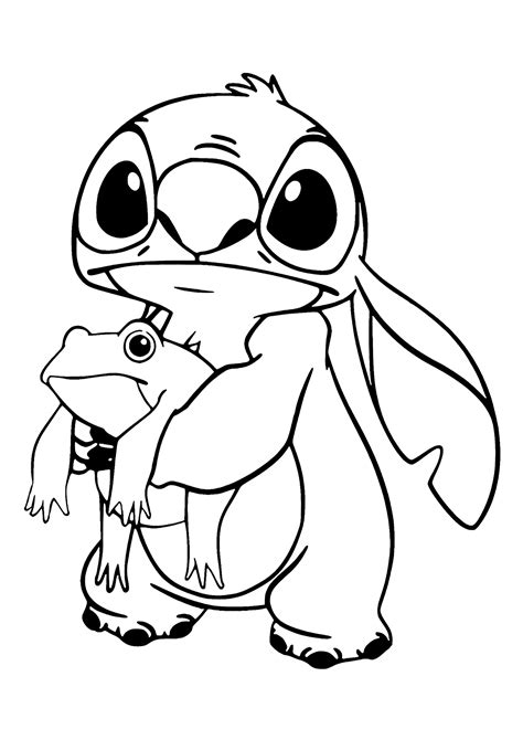 Stitch coloring pages for kids