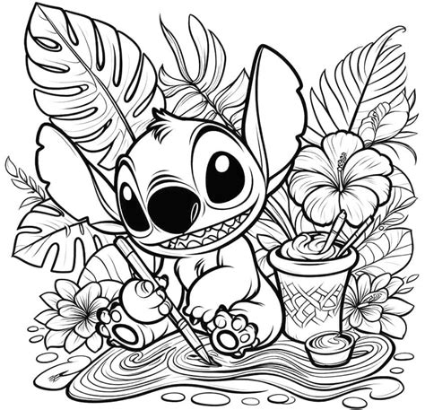 Stitch Coloring Pages for Motivation