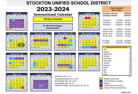 Stockton Unified School Calendar Planning