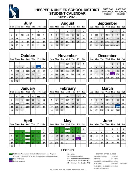 Stockton Unified School District Calendar