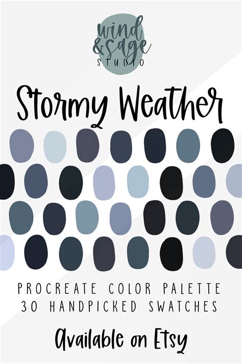 Stormy weather color palette