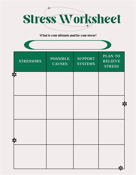 Stress Management Worksheets