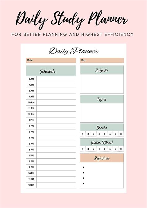 Study planner for students