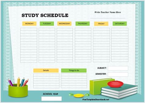 Study Schedule Creation