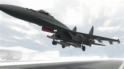 Su-35 Landing