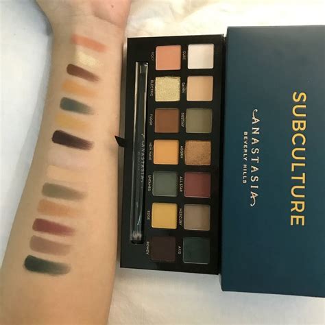 Swatches of the ABH Eyeshadow Palette Subculture