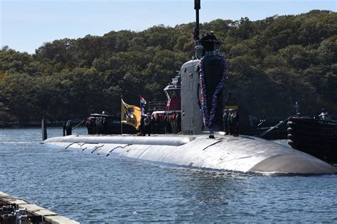 USS Missouri submarine in port