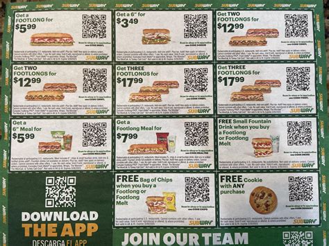 Subway App Coupons