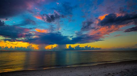 Blue hues in a sunset